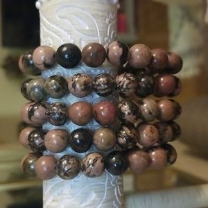 Natural Rhodonite Beaded Bracelet